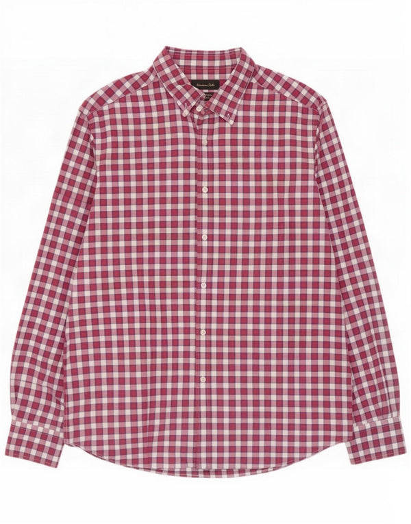 Massimo Dutti Ανδρικό Πουκάμισο 2XL Ροζ Gingham