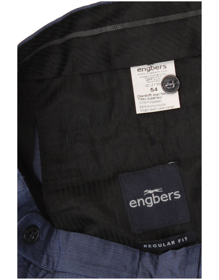 Ανδρικό παντελόνι κανονικής εφαρμογής Engbers IT 54 2XL W38 L33 Μπλε Πολυεστέρας