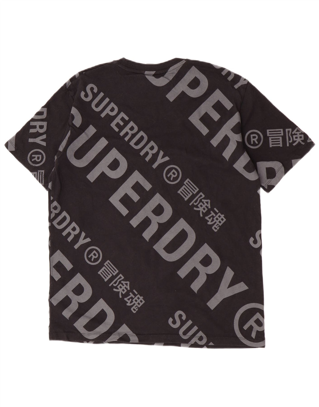 Ανδρικό γραφικό T-Shirt Superdry Top Μεσαίο μαύρο βαμβακερό