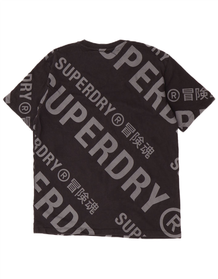 Ανδρικό γραφικό T-Shirt Superdry Top Μεσαίο μαύρο βαμβακερό