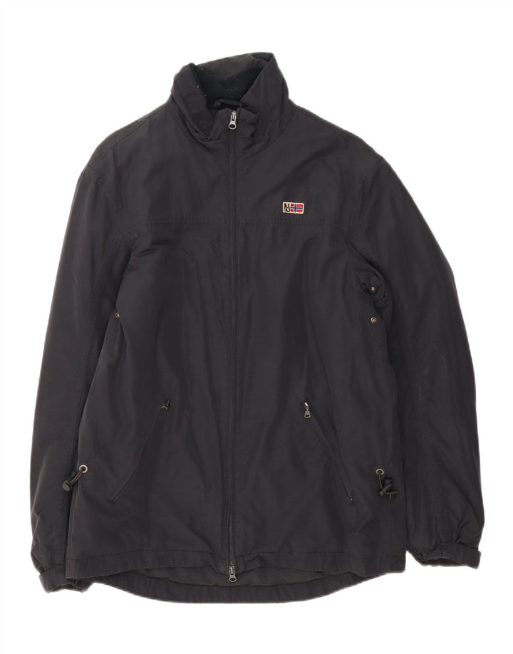 Ανδρικό Μπουφάν Napapijri Windbreaker UK 40 Large Black Cotton