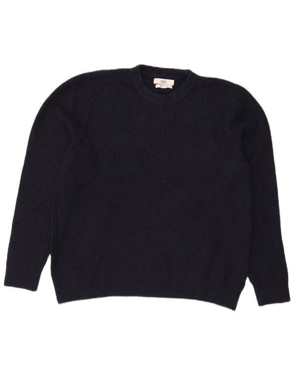 Marks & Spencer Γυναικείο πουλόβερ με λαιμόκοψη UK 16 Large Navy Blue