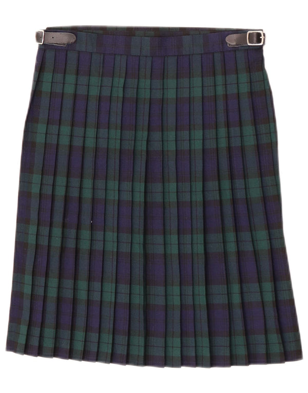 Glen Appin Girls Wrap Knife Πλισέ φούστα 13-14 ετών W27 Navy Blue Check