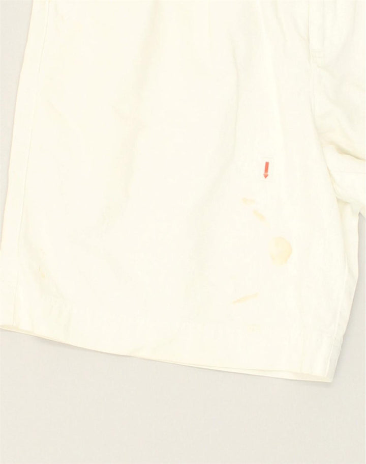 VINTAGE Womens Pegged Chino Shorts UK 4 XS W24 White Cotton | Vintage Vintage | Thrift | Second-Hand Vintage | Used Clothing | Messina Hembry 