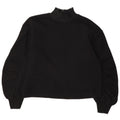 Zara Γυναικεία Μακρυμάνικη Μπλούζα Oversized Μπλούζα UK 10 Small Black Cotton