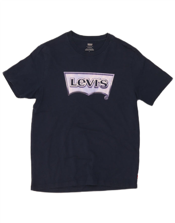 Ανδρικό γραφικό μπλουζάκι Levi's Standard Fit Τοπ μεσαίου μπλε βαμβακερό