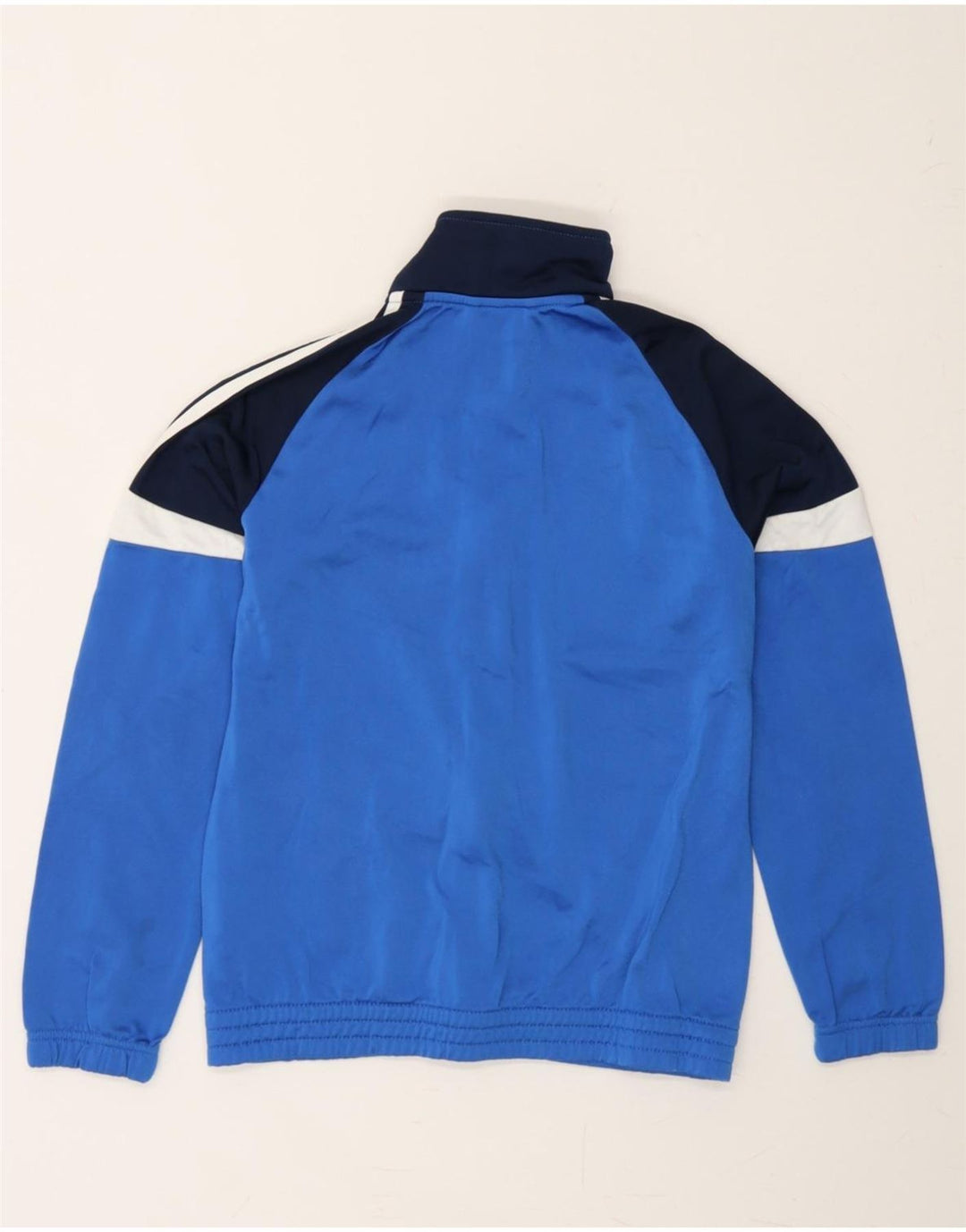 ADIDAS Boys Tracksuit Top Jacket 11-12 Years Blue Colourblock Polyester Vintage Adidas and Second-Hand Adidas from Messina Hembry 