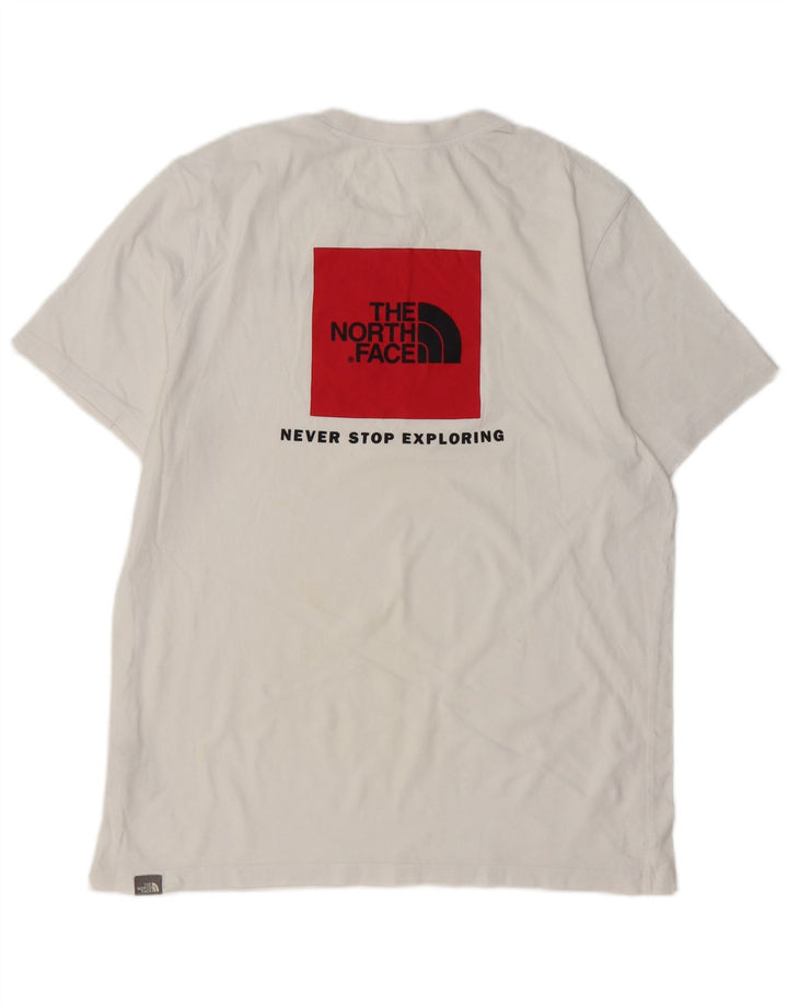 THE NORTH FACE Ανδρικό γραφικό T-Shirt Top μεγάλο λευκό βαμβακερό