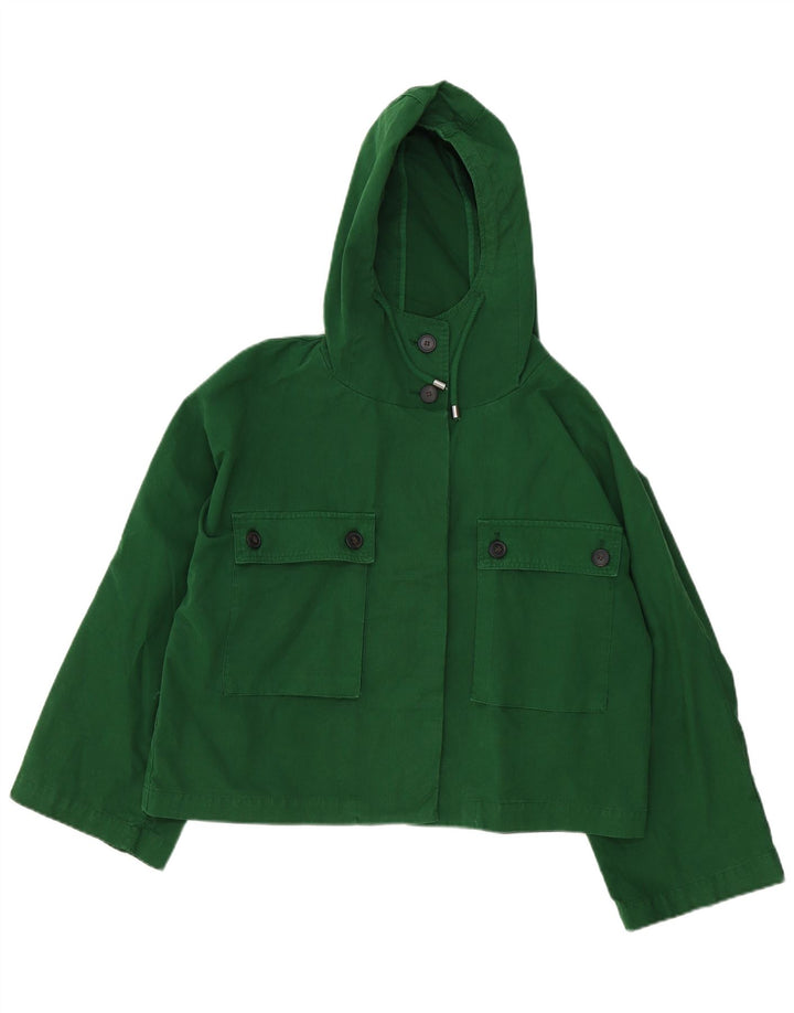 Zara Γυναικείο μπουφάν με κουκούλα Oversized Bomber UK 10 Small Green