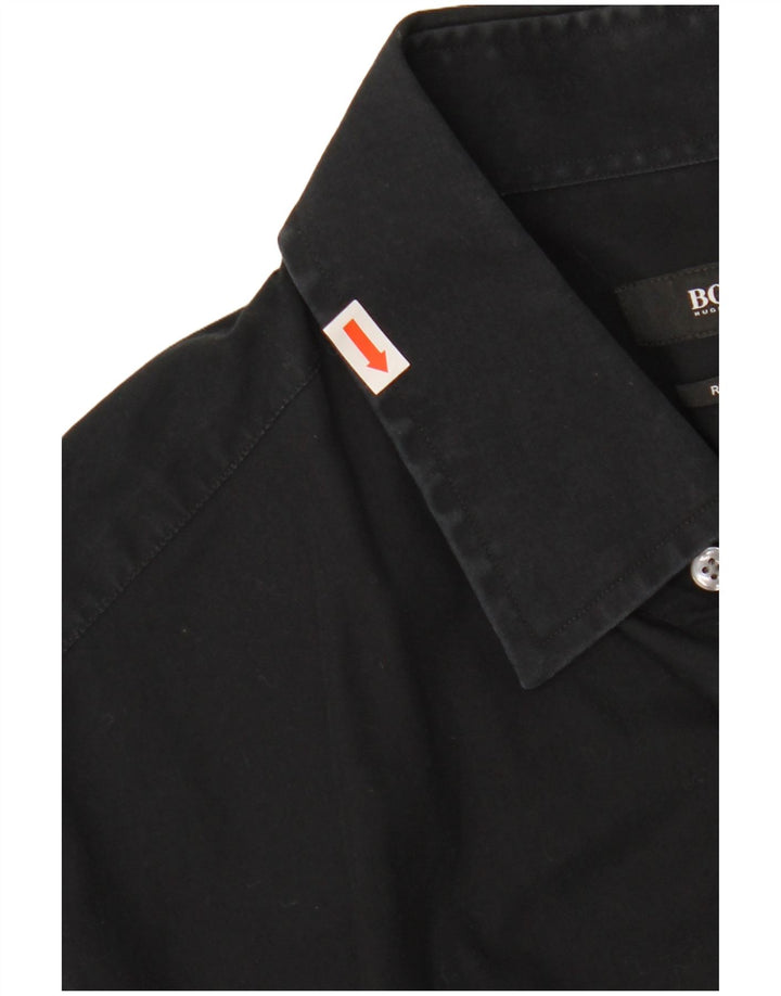 Ανδρικό πουκάμισο HUGO BOSS Regular Fit Size 16 1/2 42 Large Black