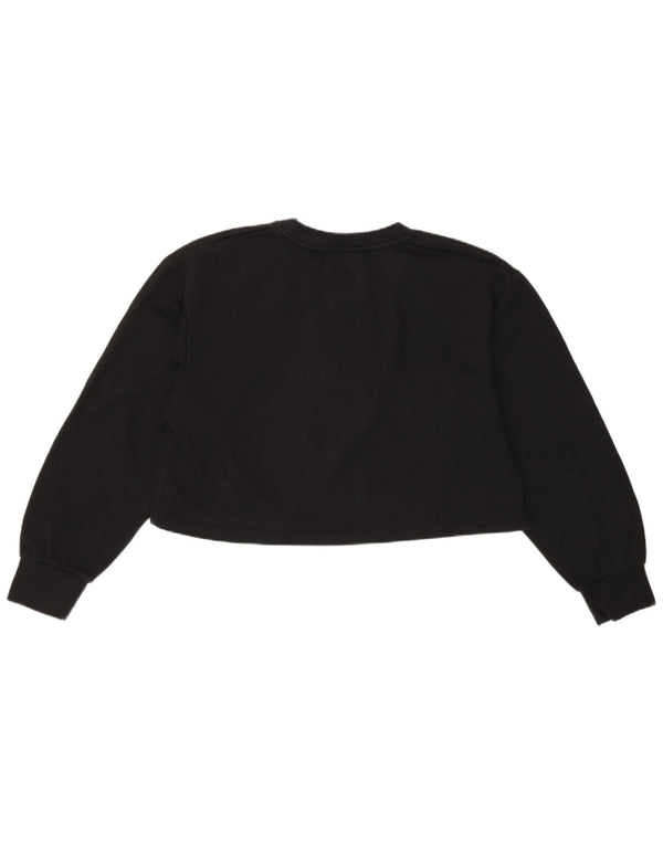 Zara Γυναικείο Crop Loose Fit Μακρυμάνικο UK 14 Large Μαύρο