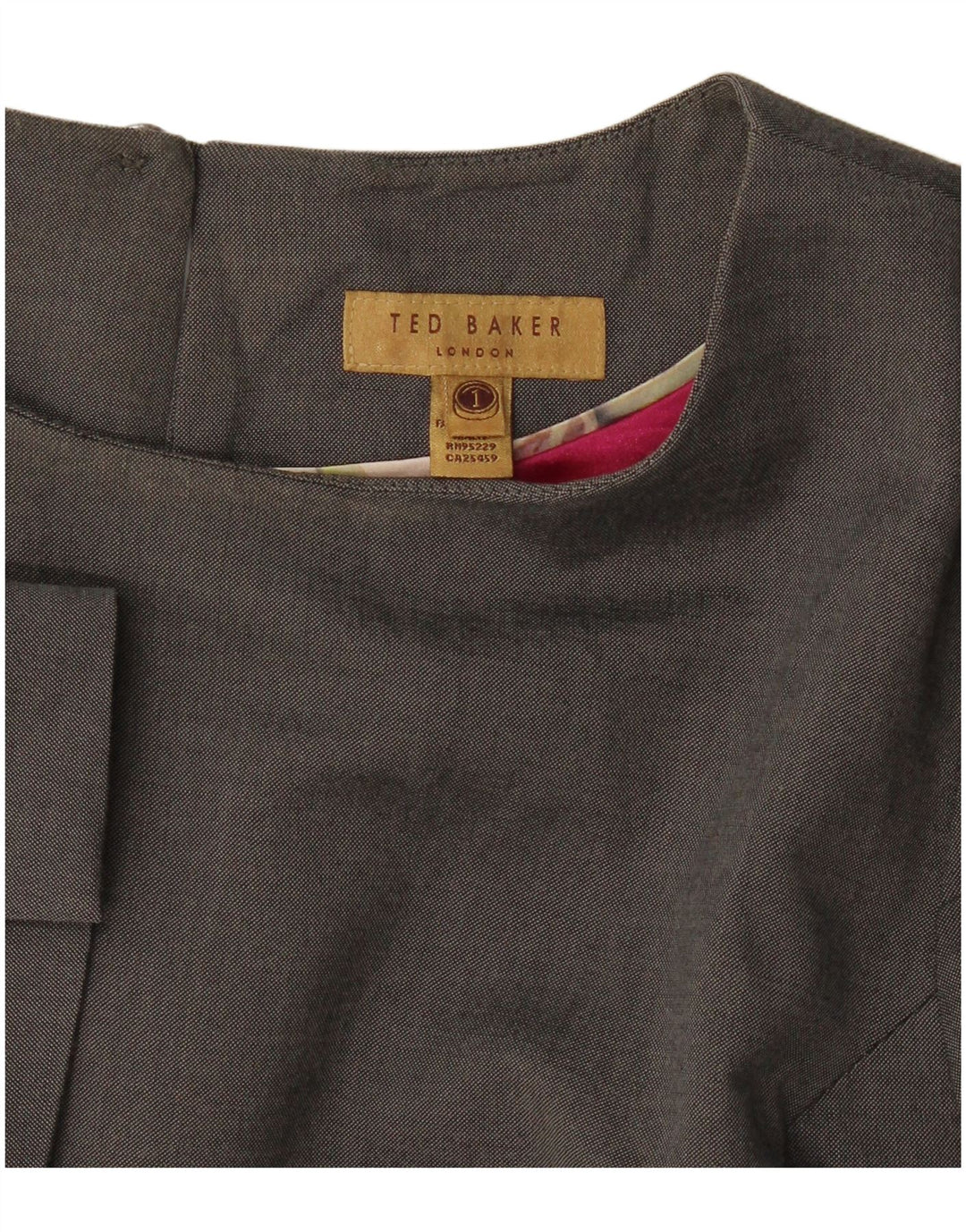 Γυναικείο φόρεμα με θήκη Ted Baker Μεγάλο μέγεθος 1 XS Γκρι