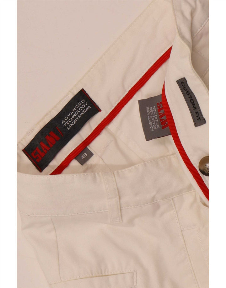 Ανδρικό σορτς Chino Slam Custom Fit IT 48 Medium W32 Λευκό βαμβακερό