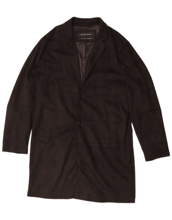 Ανδρικό παλτό Zara Loose Fit UK 38 Medium Black Polyester