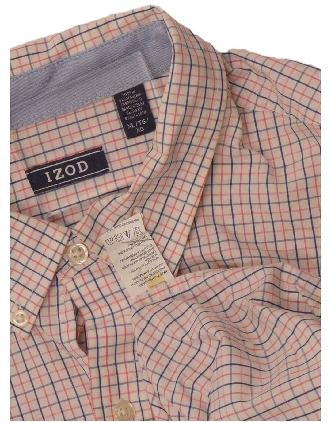 Ανδρικό πουκάμισο IZOD XL Pink Check Cotton