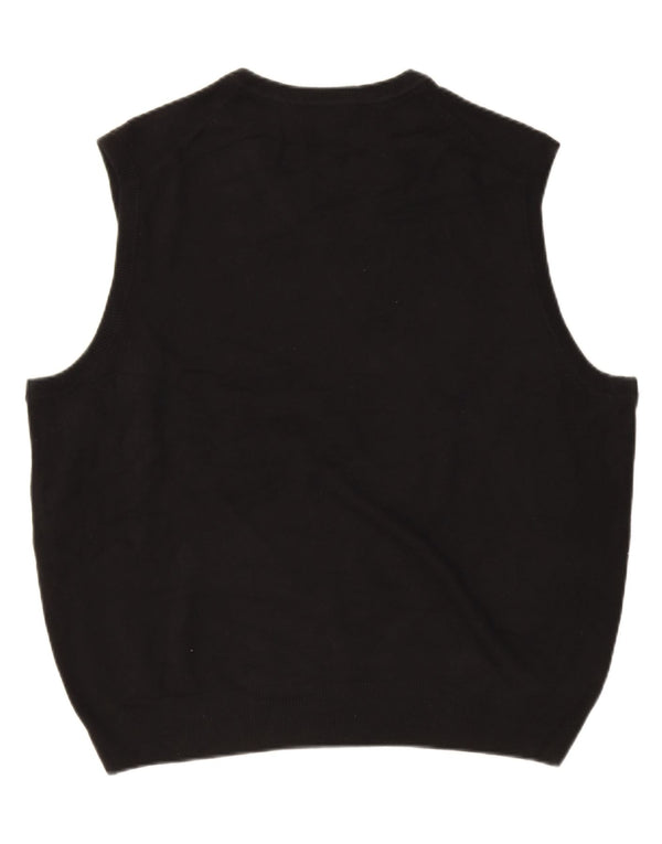 Dockers Mens Vest Tank Top 2XL Black Argyle/Diamond Acrylic