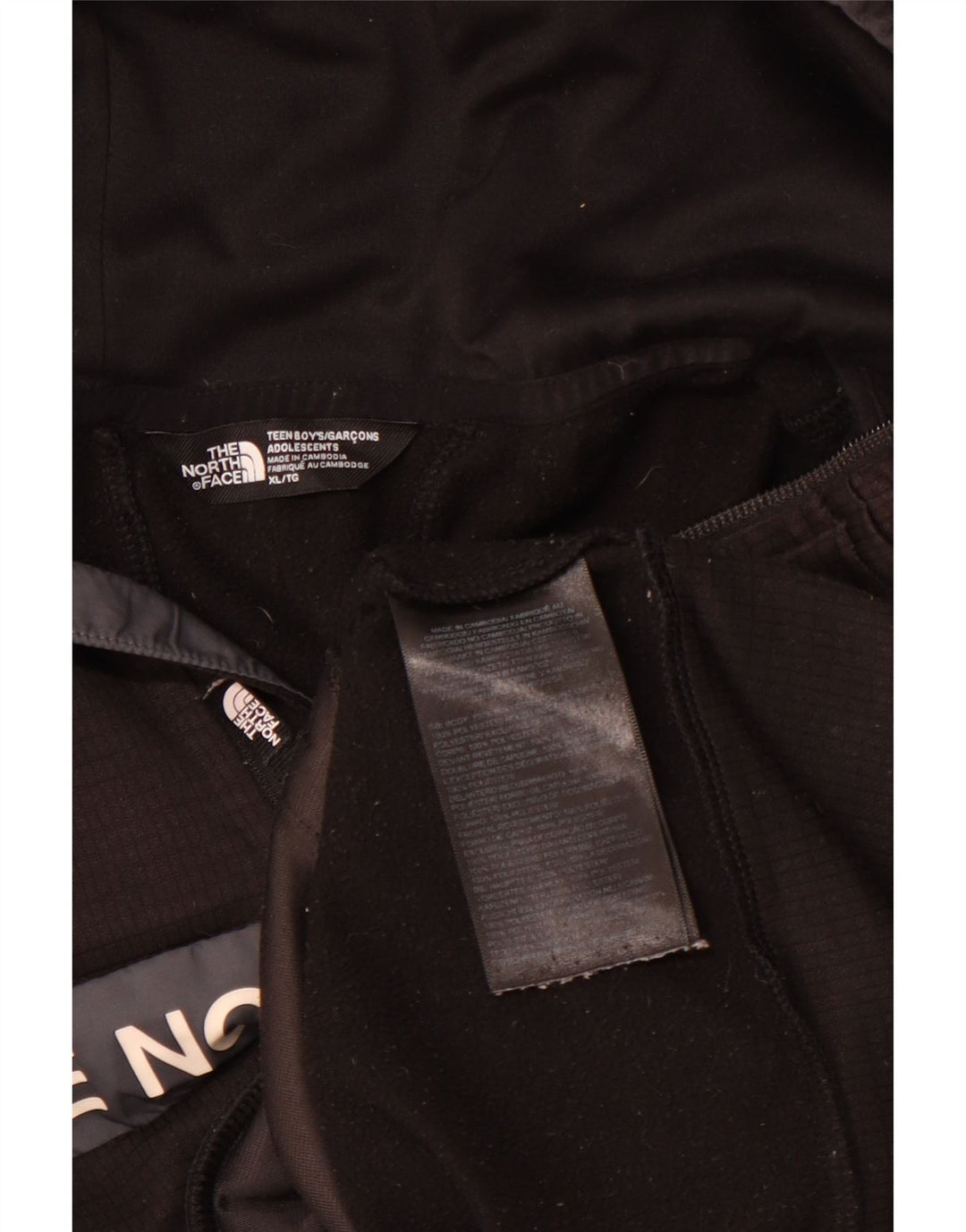 THE NORTH FACE Boys Graphic Hoodie Jumper 14-15 ετών XL Μαύρο