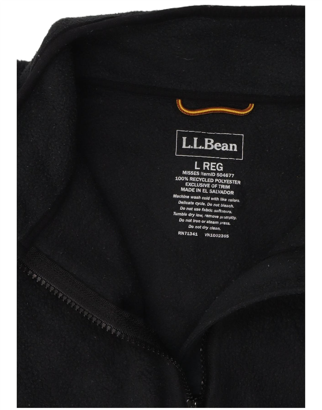 L.L.BEAN Γυναικείο Fleece Jacket UK 16 Large Black Polyester