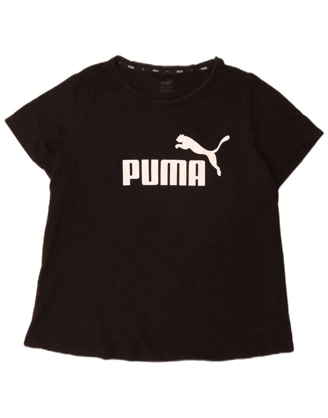 Puma Γυναικείο γραφικό T-Shirt Top UK 20 2XL Μαύρο