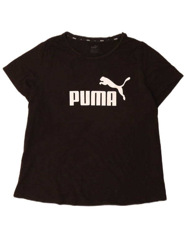 Puma Γυναικείο γραφικό T-Shirt Top UK 20 2XL Μαύρο