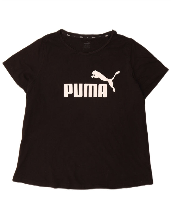 Puma Γυναικείο γραφικό T-Shirt Top UK 20 2XL Μαύρο