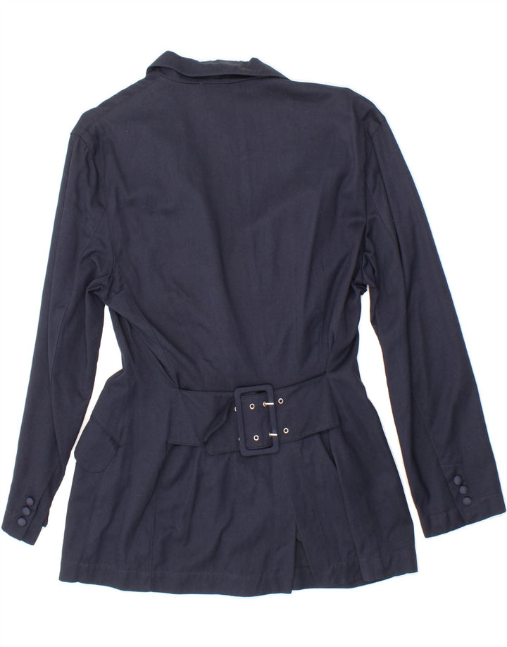 ERNESTINA CERINI Womens 3 Button Blazer Jacket IT 44 Medium Navy Blue Vintage Ernestina Cerini and Second-Hand Ernestina Cerini from Messina Hembry 