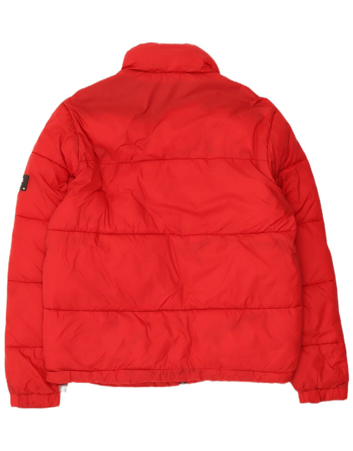 Zara Γυναικείο μπουφάν UK 16 Large Red Polyamide