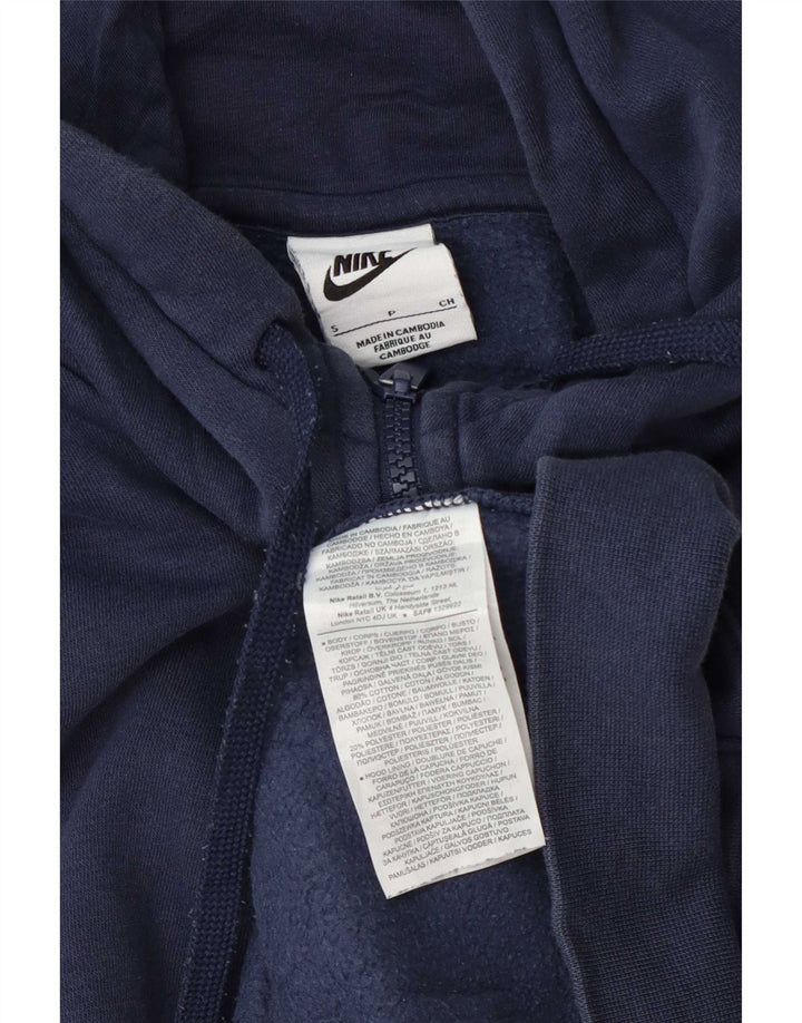 Ανδρικό πουλόβερ Nike με φερμουάρ με κουκούλα από βαμβακερό μπλε ναυτικό