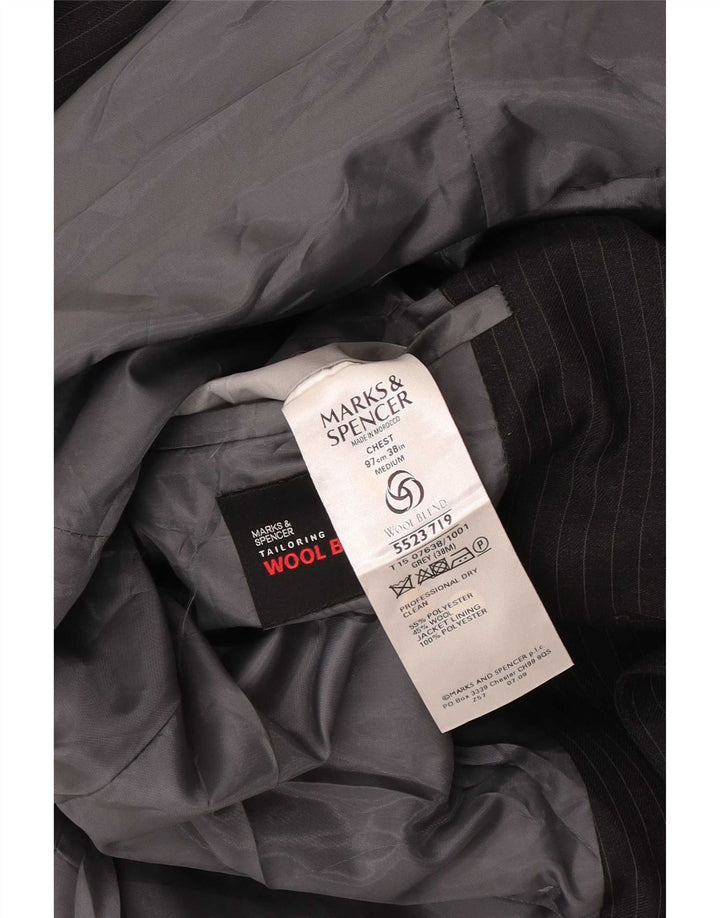 Marks & Spencer Ανδρικό σακάκι Blazer UK 38 Medium Grey Pinstripe