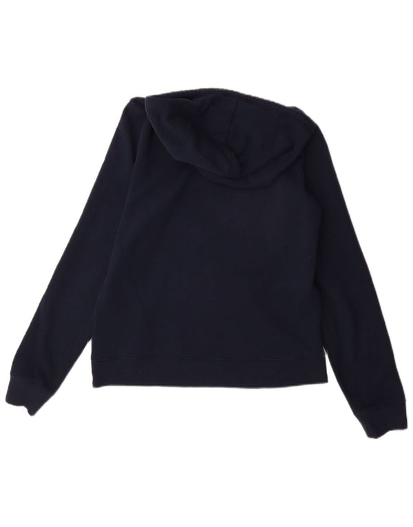 Hollister Γυναικείο Γραφικό Hoodie Jumper UK 10 Small Navy Blue Cotton