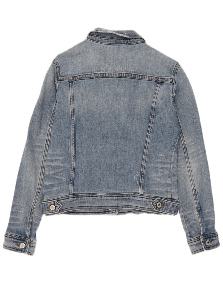 Zara Γυναικείο Τζιν Μπουφάν UK 12 Medium Blue Cotton