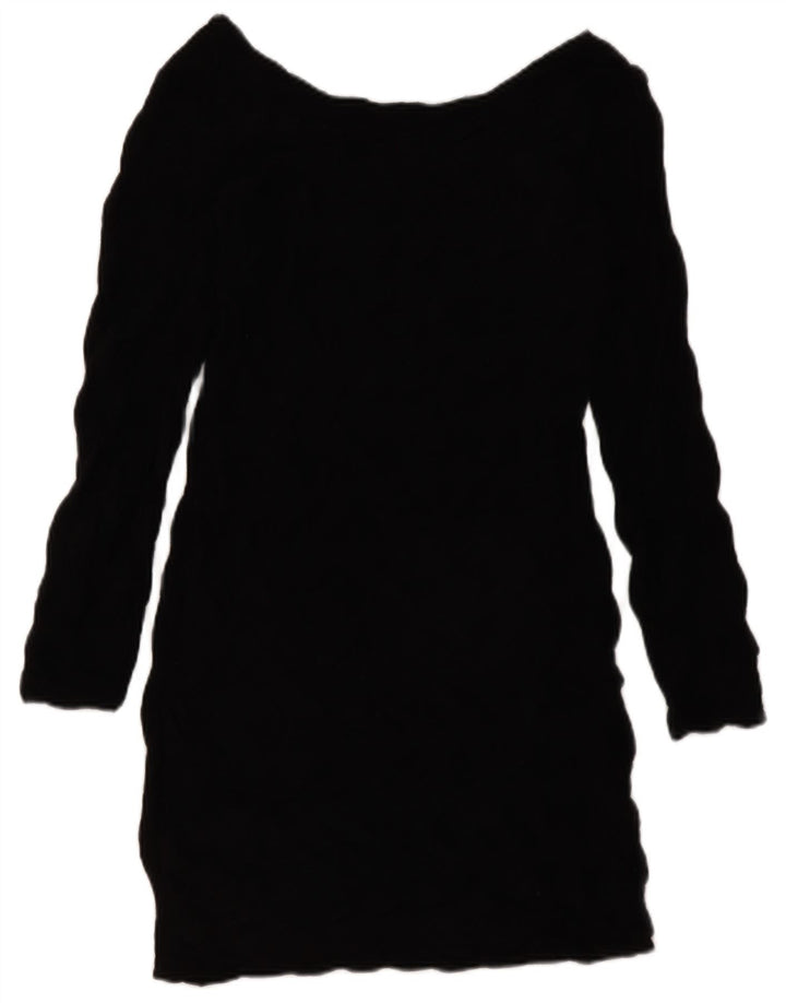 Γυναικείο μακρυμάνικο φόρεμα ZARA UK 14 Large Μαύρο