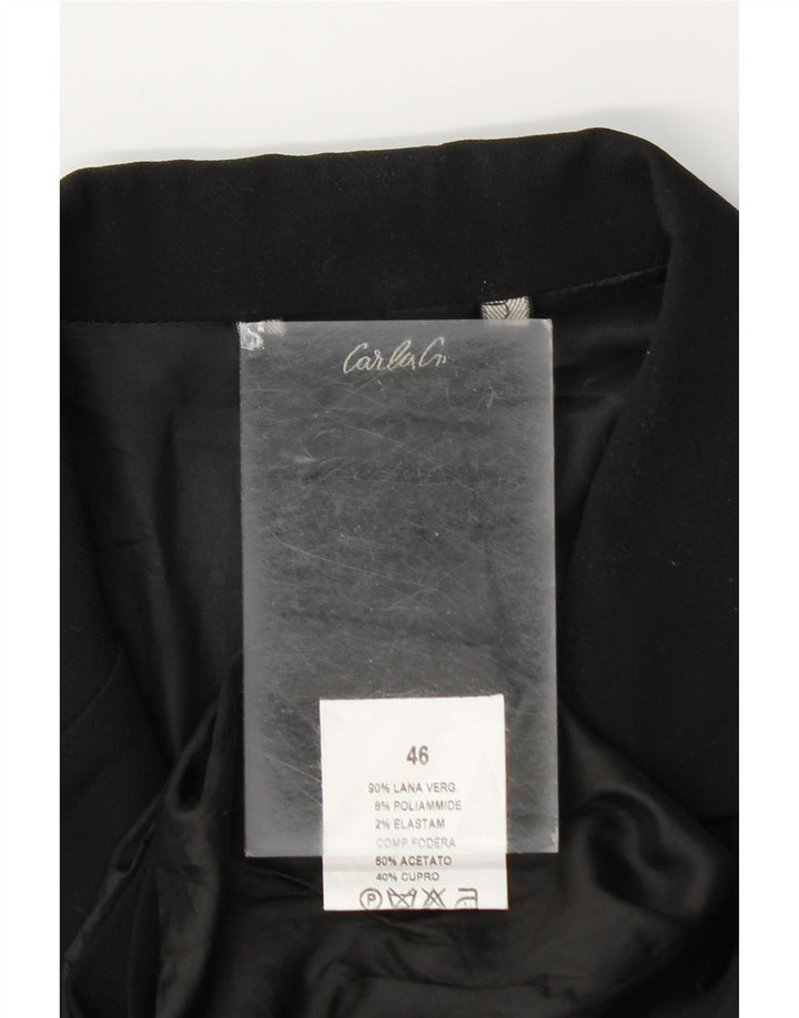 Vintage Γυναικείο Longline Μπουφάν 1 Κουμπί Blazer IT 46 Large Μαύρο