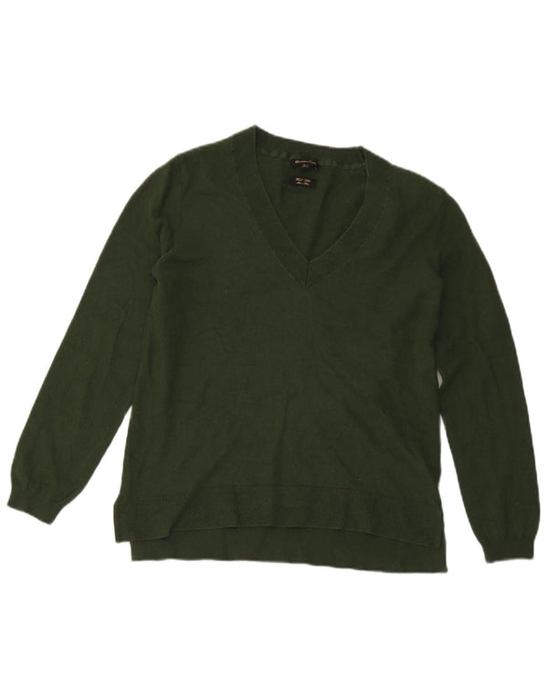 Massimo Dutti Γυναικείο πουλόβερ με λαιμόκοψη UK 14 Large Green