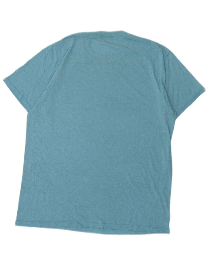 Ανδρικό γραφικό T-Shirt Hurley Top μεγάλο μπλε βαμβακερό