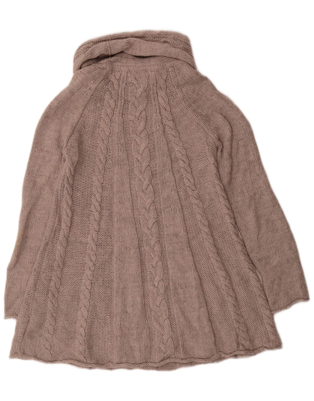 Marks & Spencer Γυναικείο πουλόβερ με ρολό λαιμόκοψη UK 10 Small Grey Acrylic