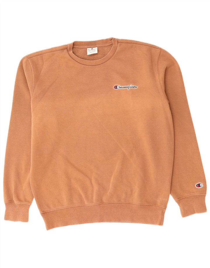 CHAMPION Ανδρικό φούτερ με φαρδιά φόρμα από βαμβακερό καφέ