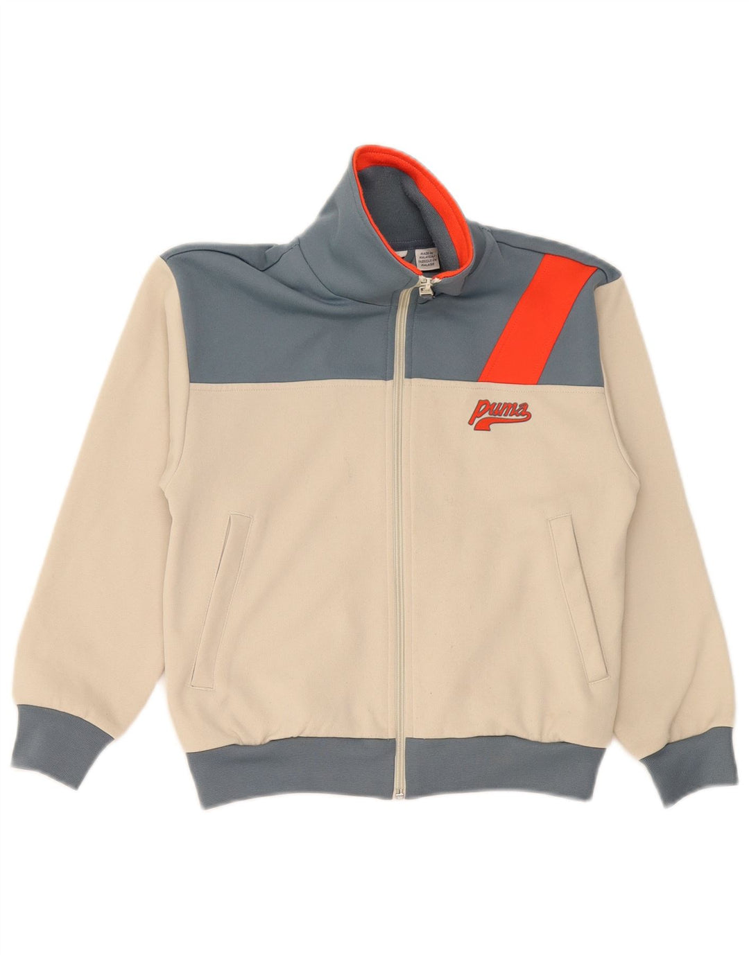 Puma Boys Graphic αθλητική φόρμα Top Jacket 9-10 Years Beige Colourblock