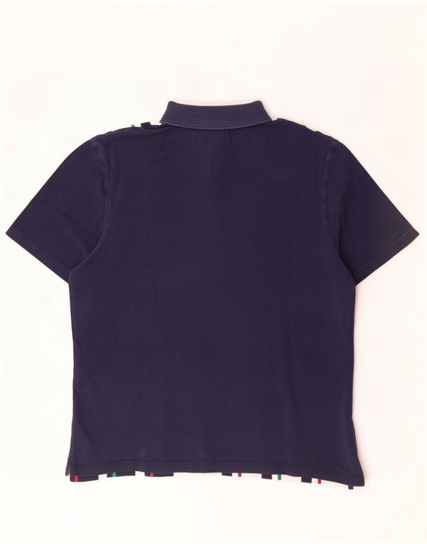 Ανδρικό μπλουζάκι πόλο Lacoste, νούμερο 6 XL, μπλε ναυτικό, βαμβακερό ριγέ