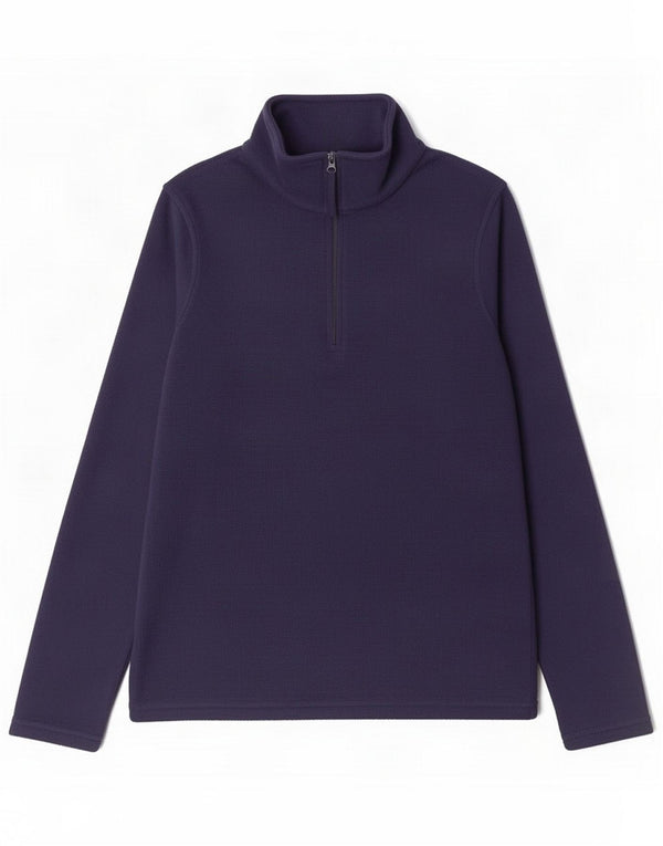 Mountain Warehouse Womens Zip Neck Fleece Jumper UK 14 Medium Navy Blue