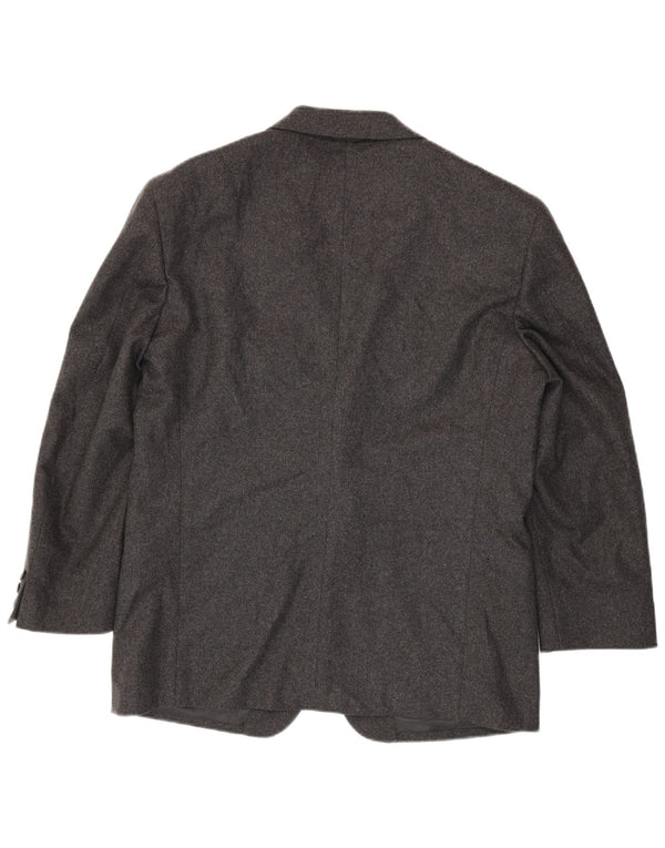 Valentino Ανδρικό μπουφάν σακάκι με 2 κουμπιά IT 54 2XL Γκρι παρθένο μαλλί