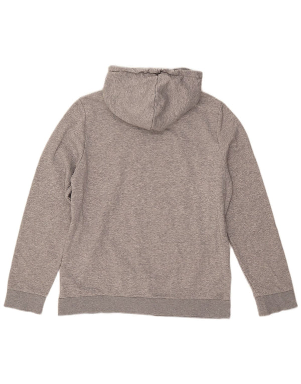 Adidas Γυναικείο γραφικό φούτερ με κουκούλα UK 16/18 Μεγάλο βαμβακερό γκρι φλύκταινα