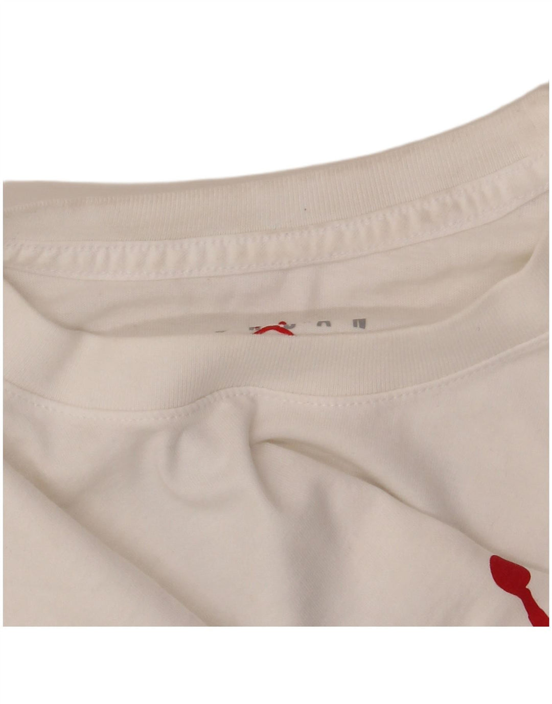 JORDAN Ανδρικό γραφικό T-Shirt Top Μικρό λευκό βαμβακερό