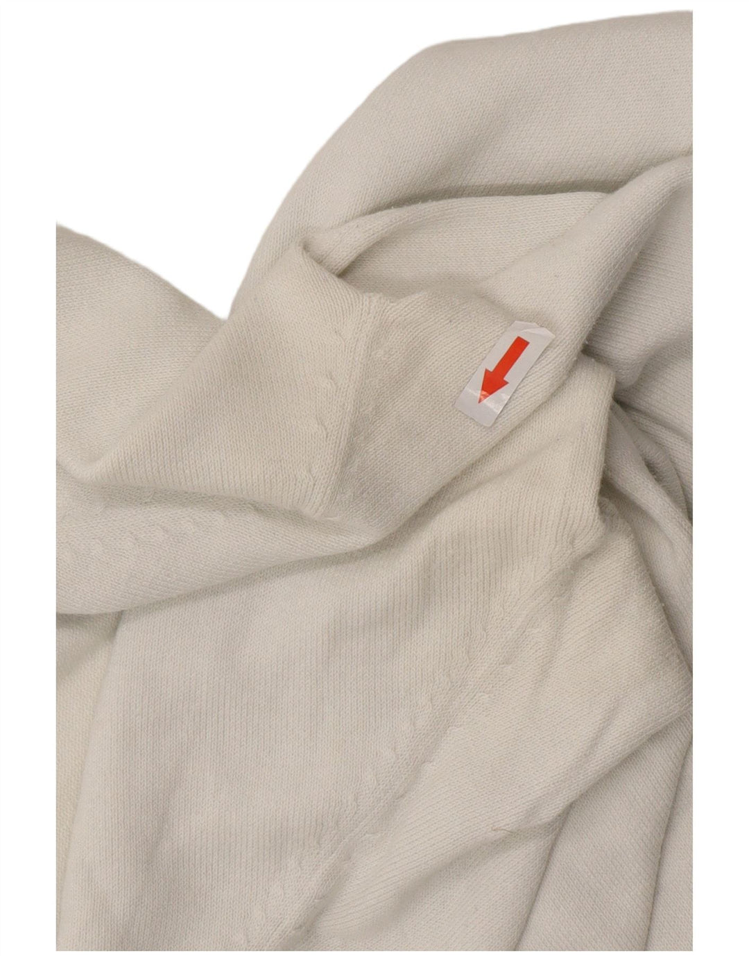 Γυναικείο πουλόβερ ZARA με V λαιμόκοψη UK 14 μεγάλο λευκό βαμβακερό