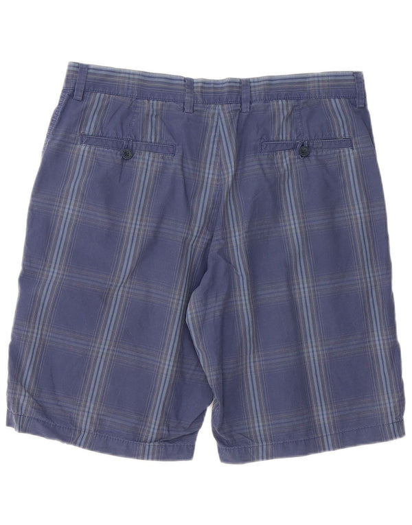 Marks & Spencer Ανδρικό σορτς Chino σε μπλε Harbor W34 Large Navy Blue Check