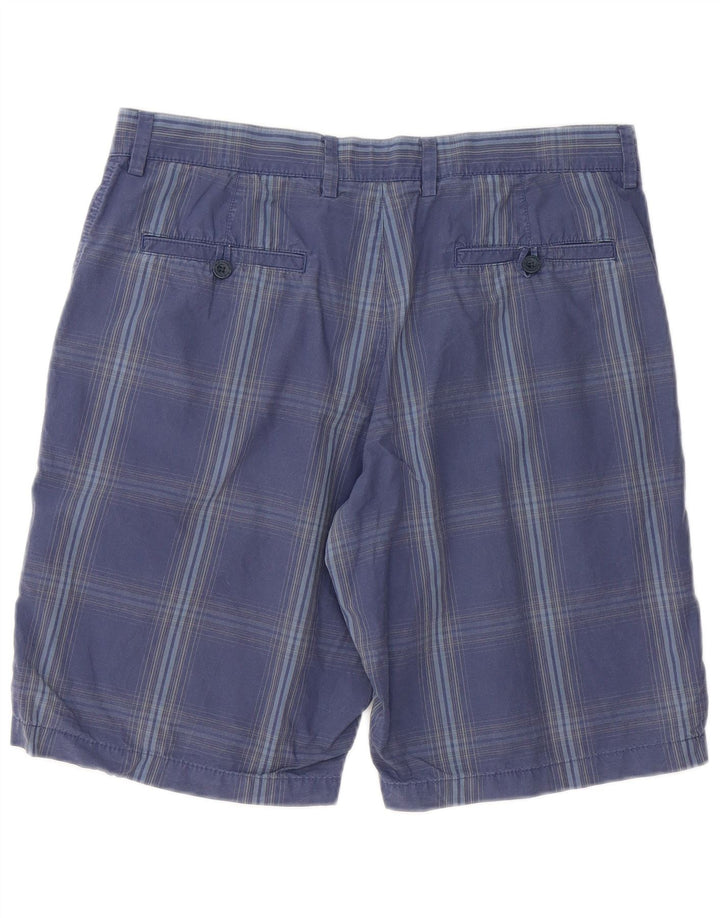 Marks & Spencer Ανδρικό σορτς Chino σε μπλε Harbor W34 Large Navy Blue Check