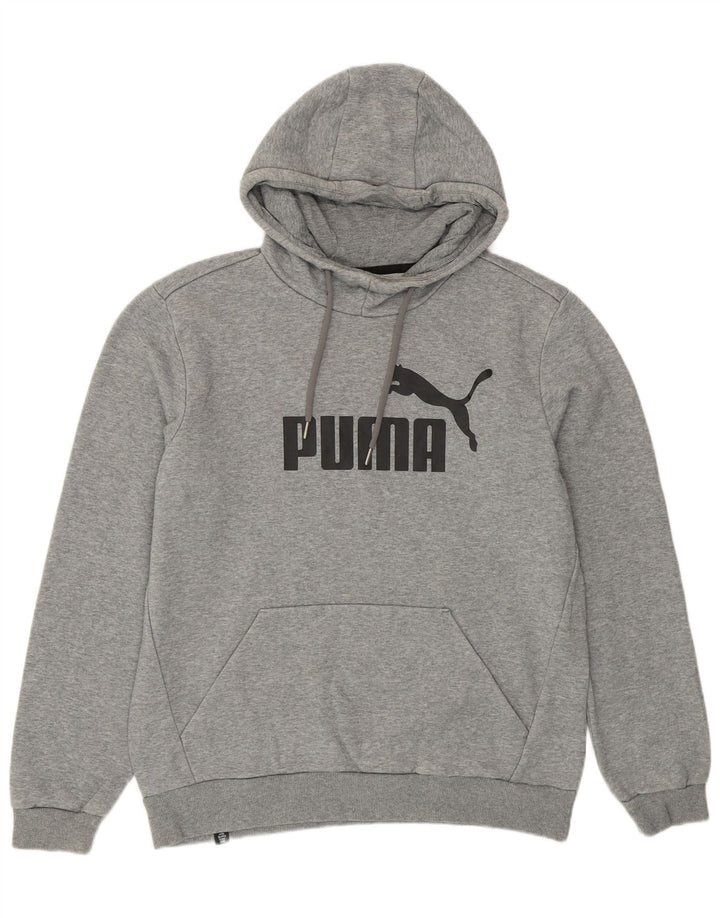 Ανδρικό γραφικό κουκούλα Puma, βαμβακερό μεσαίο γκρι