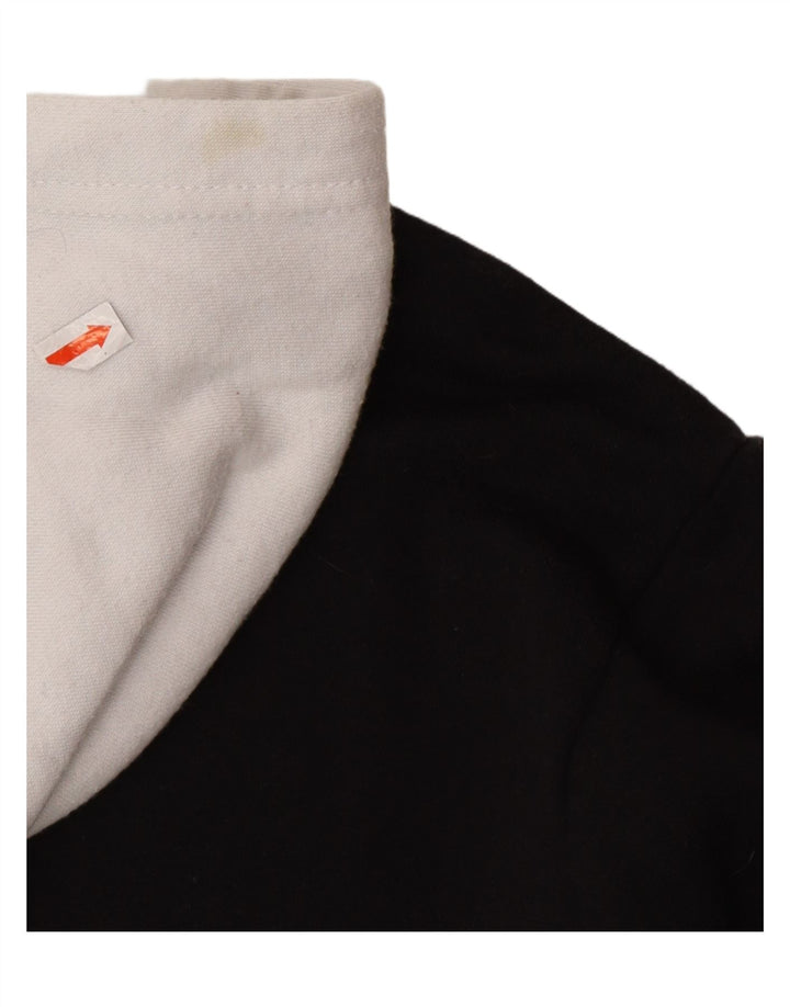 PUMA Boys Graphic Zip Hoodie Sweater 14-15 Years Large Black Colourblock