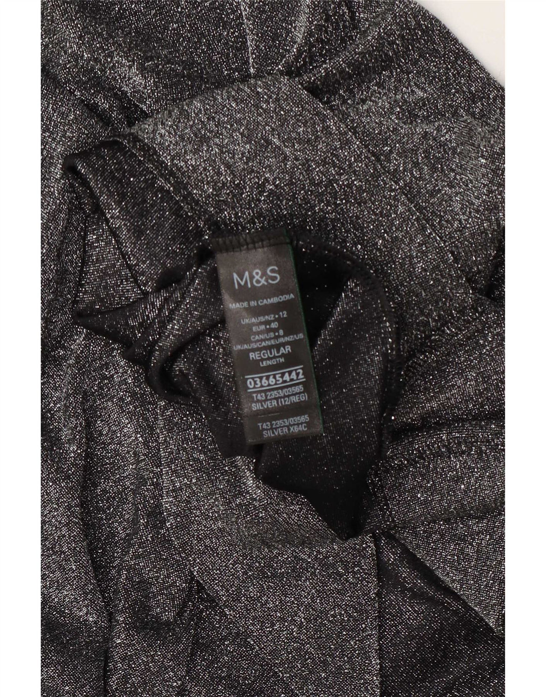 Marks & Spencer Γυναικεία υπερμεγέθη μανίκια 3/4 UK 12 μεσαία ασημένια φλύκταινα