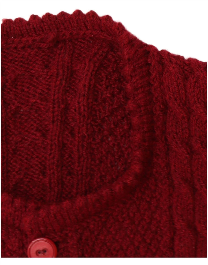 Γυναικείο πουλόβερ με ζακέτα VINTAGE UK 14 Μεγάλη Βουργουνδία